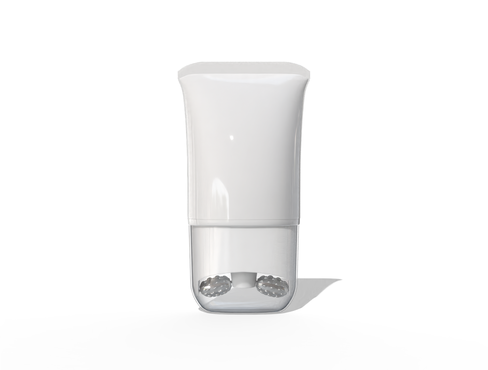 120 g neck cream tube with roller — Glossy plastic