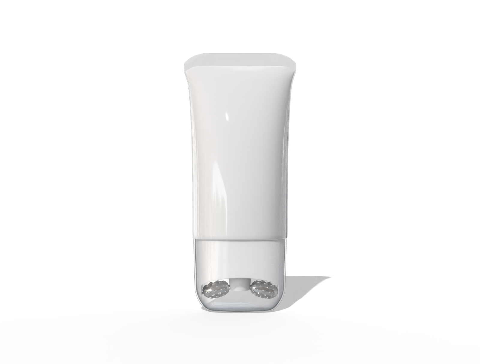 100 g neck cream tube with roller — Glossy plastic