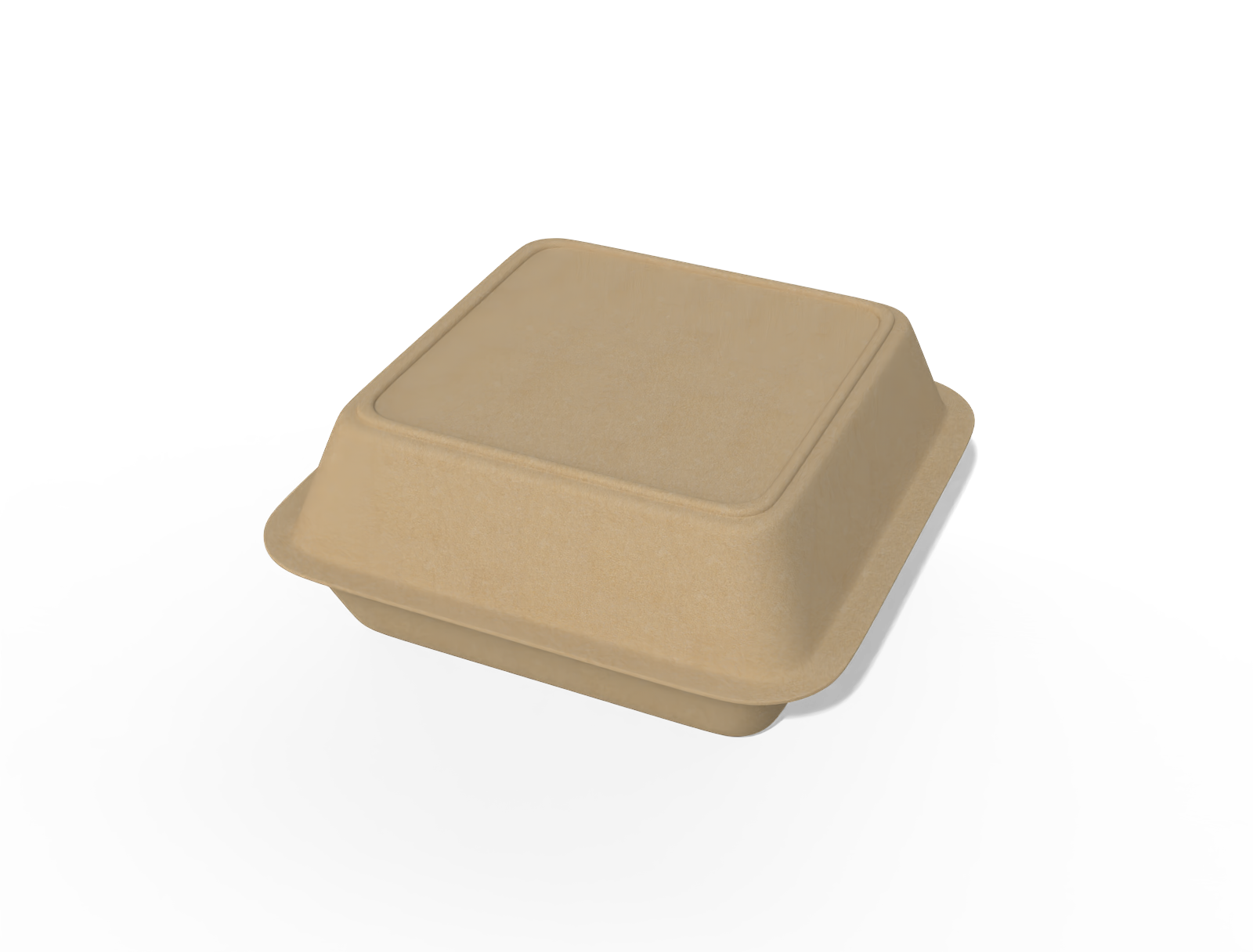 Lunch box — Brown paper pulp