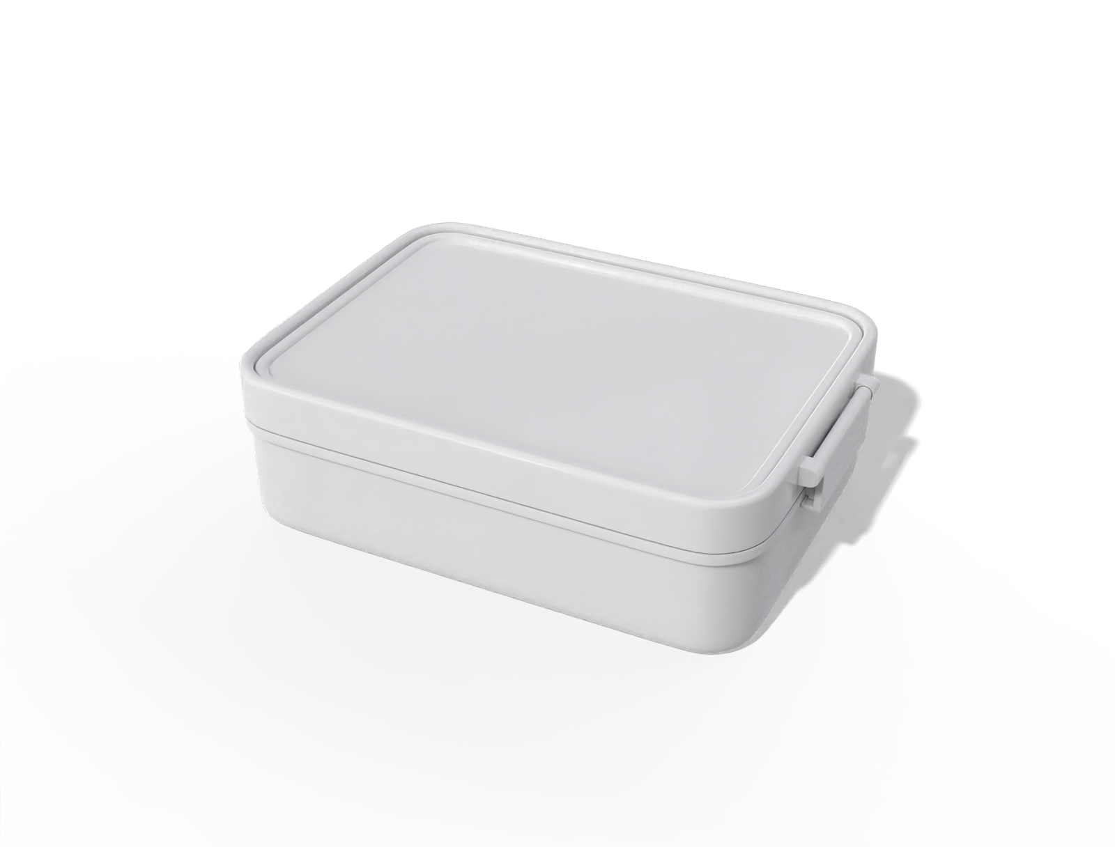 Plastic lunch box with lid — Glossy plastic