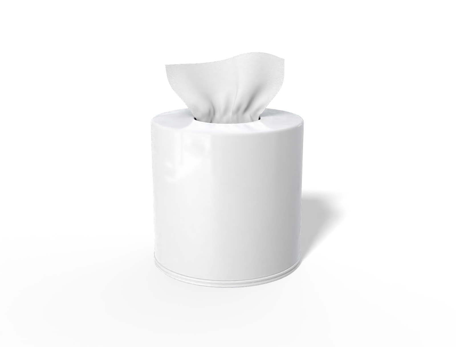 Tissue box — Glossy plastic