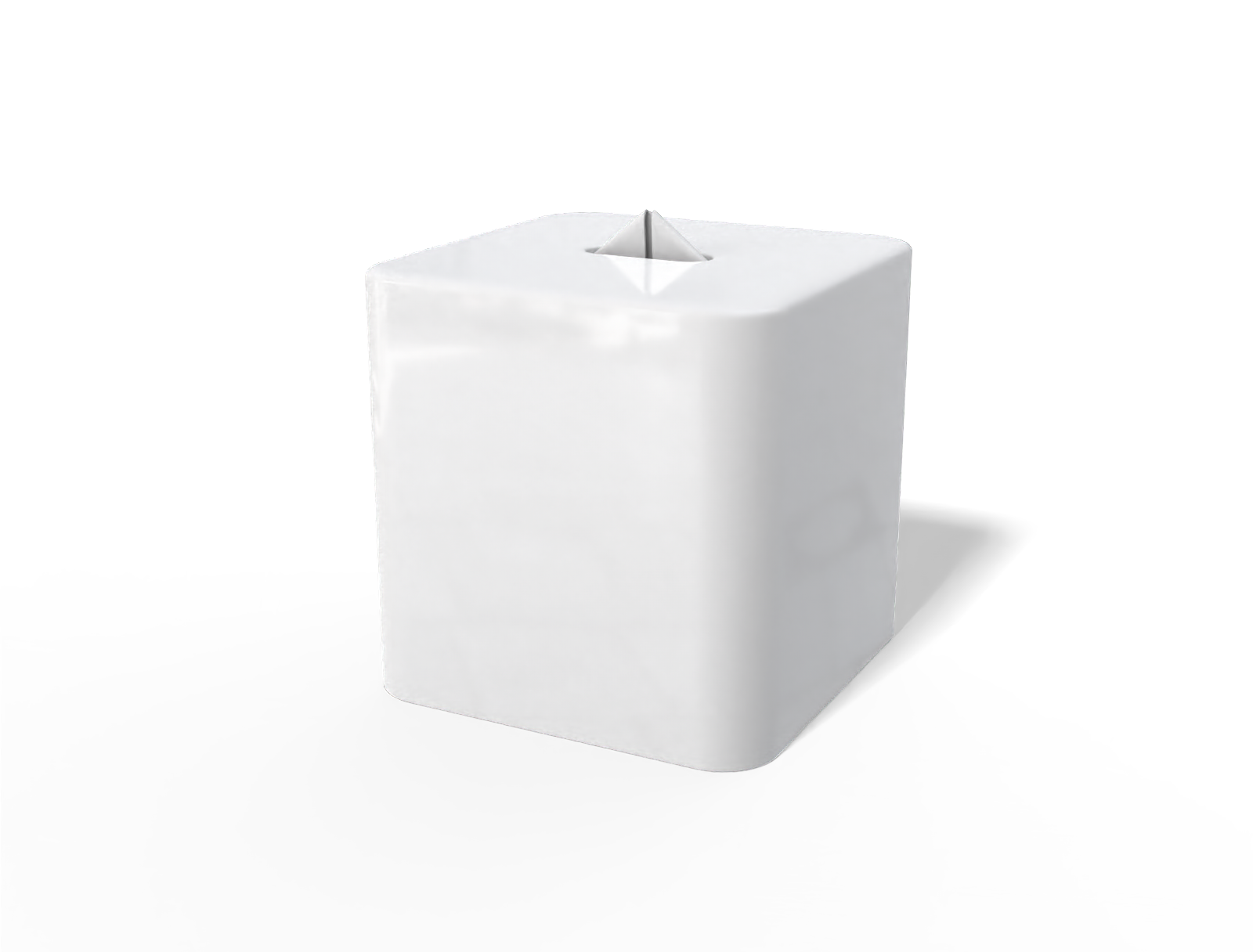 Tissue box — Glossy plastic