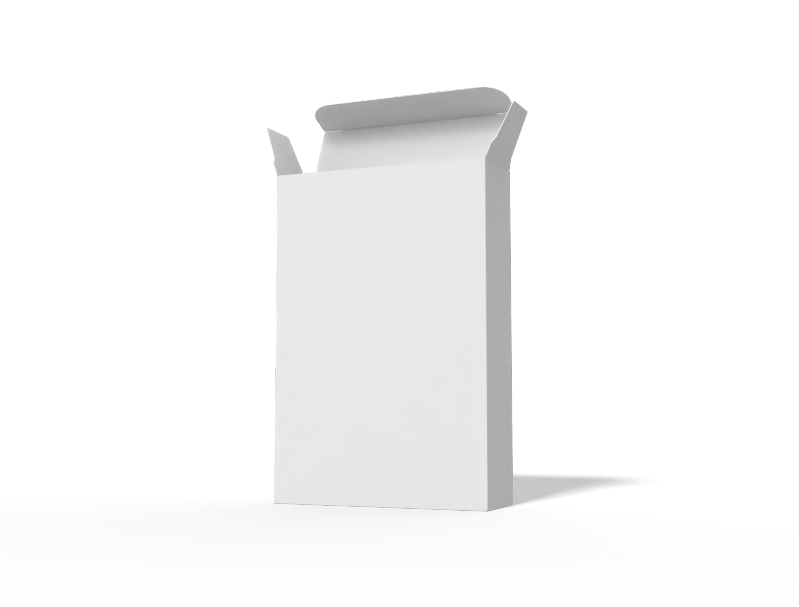 Maqueta de caja de juego de cartas con cierre tuck end — 200 gsm white paperboard(0.3mm)