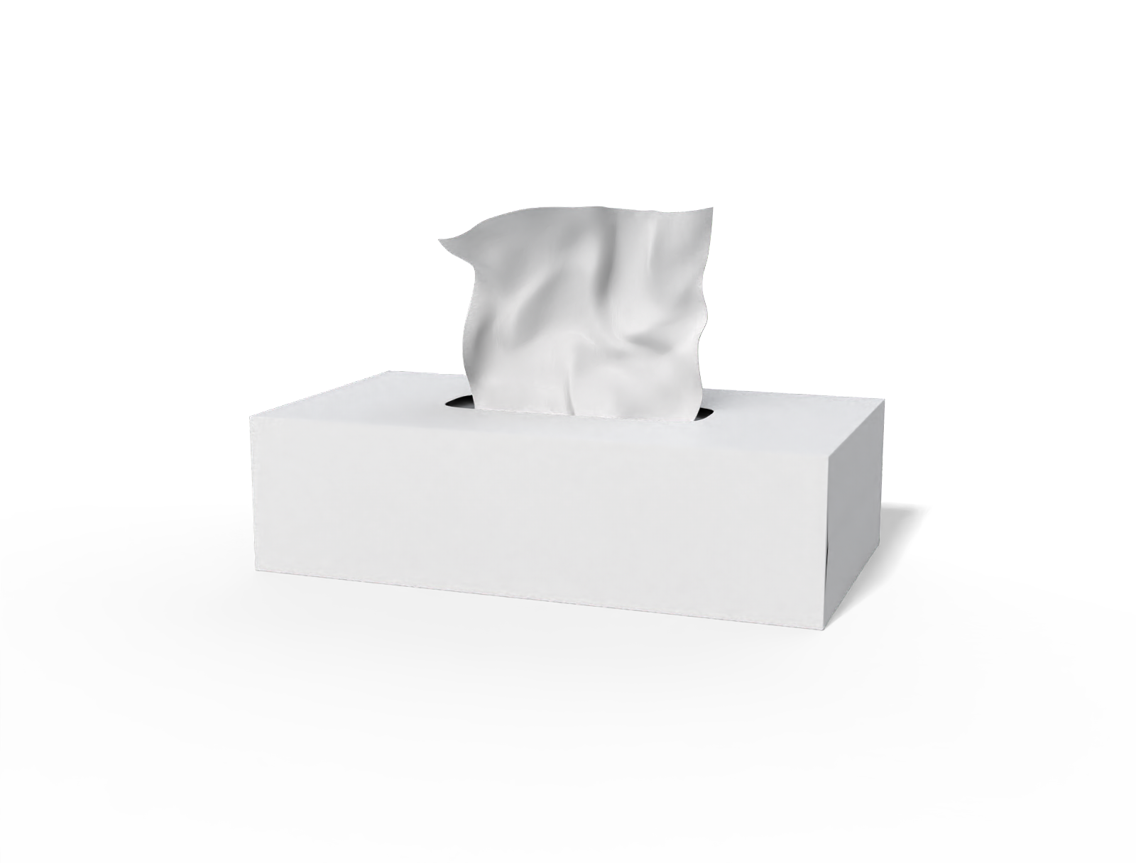 Tissue box — White paperboard