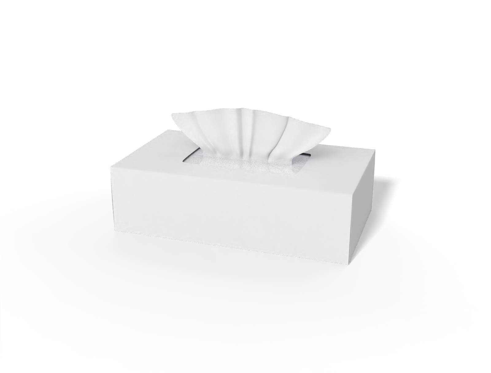 Tissue box — White paperboard