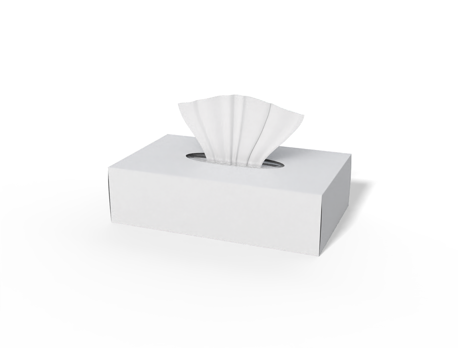 Tissue box — White paperboard