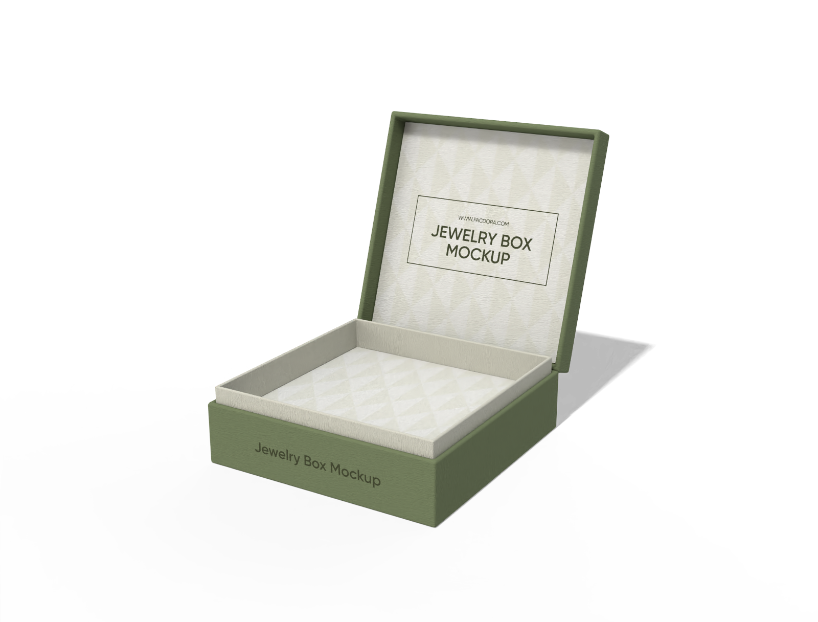 Square jewelry box — Leather