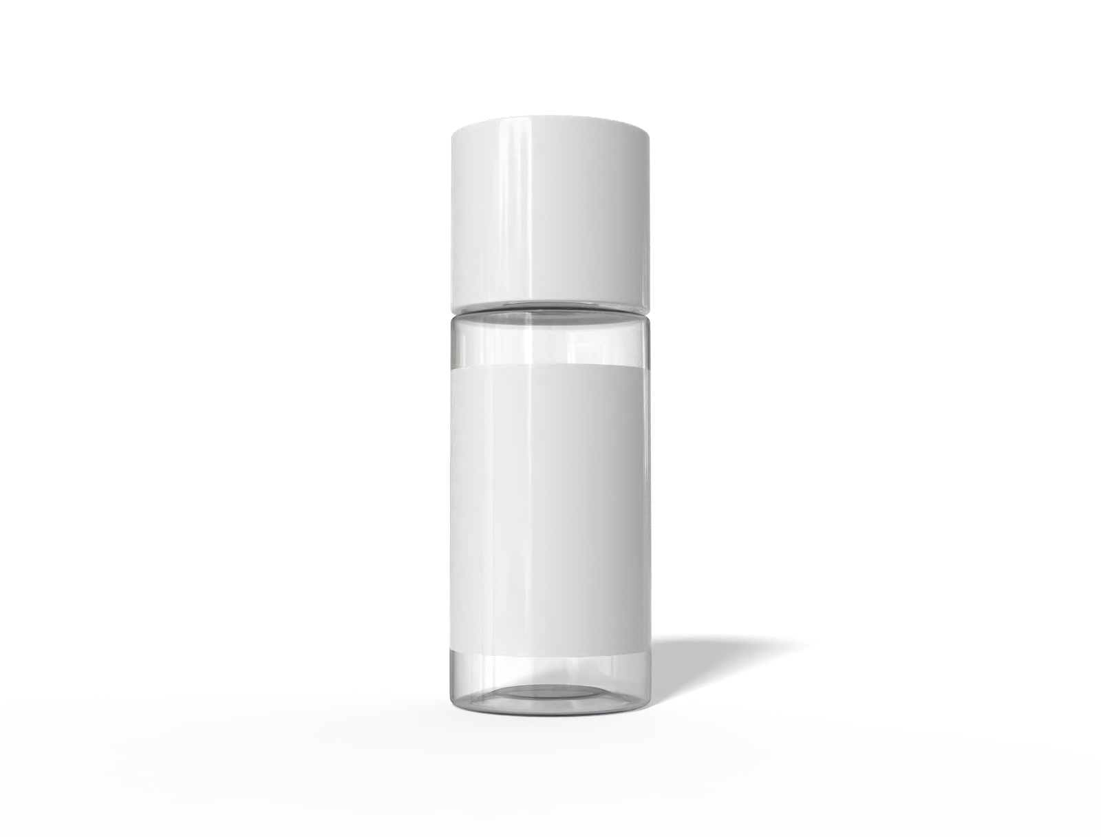 120ml cosmetic bottle — Clear glossy plastic