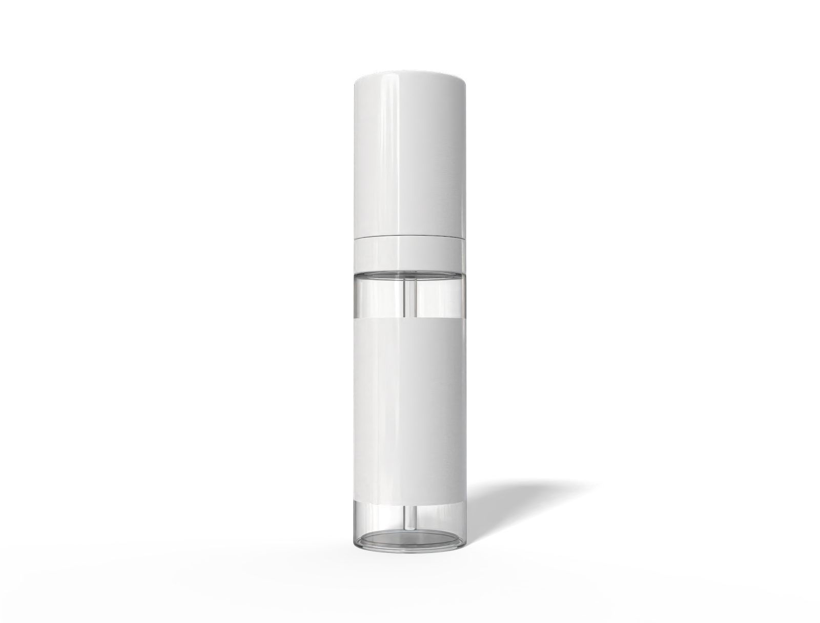120ml cosmetic bottle — Clear glossy plastic