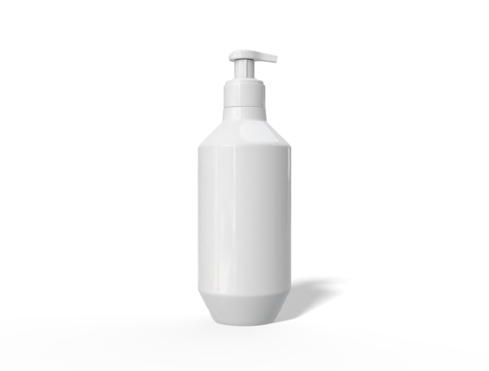 500ml pump bottle — Glossy plastic