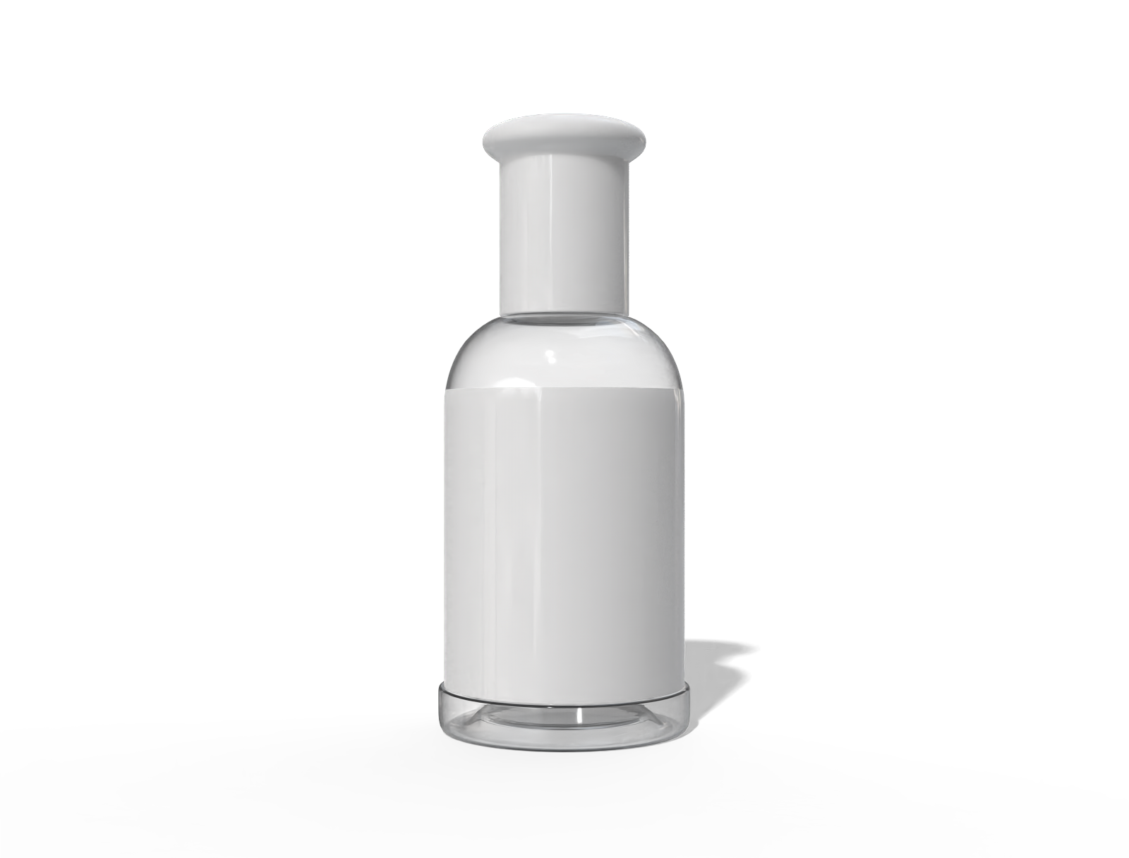 50ml cosmetic bottle — Clear glossy plastic