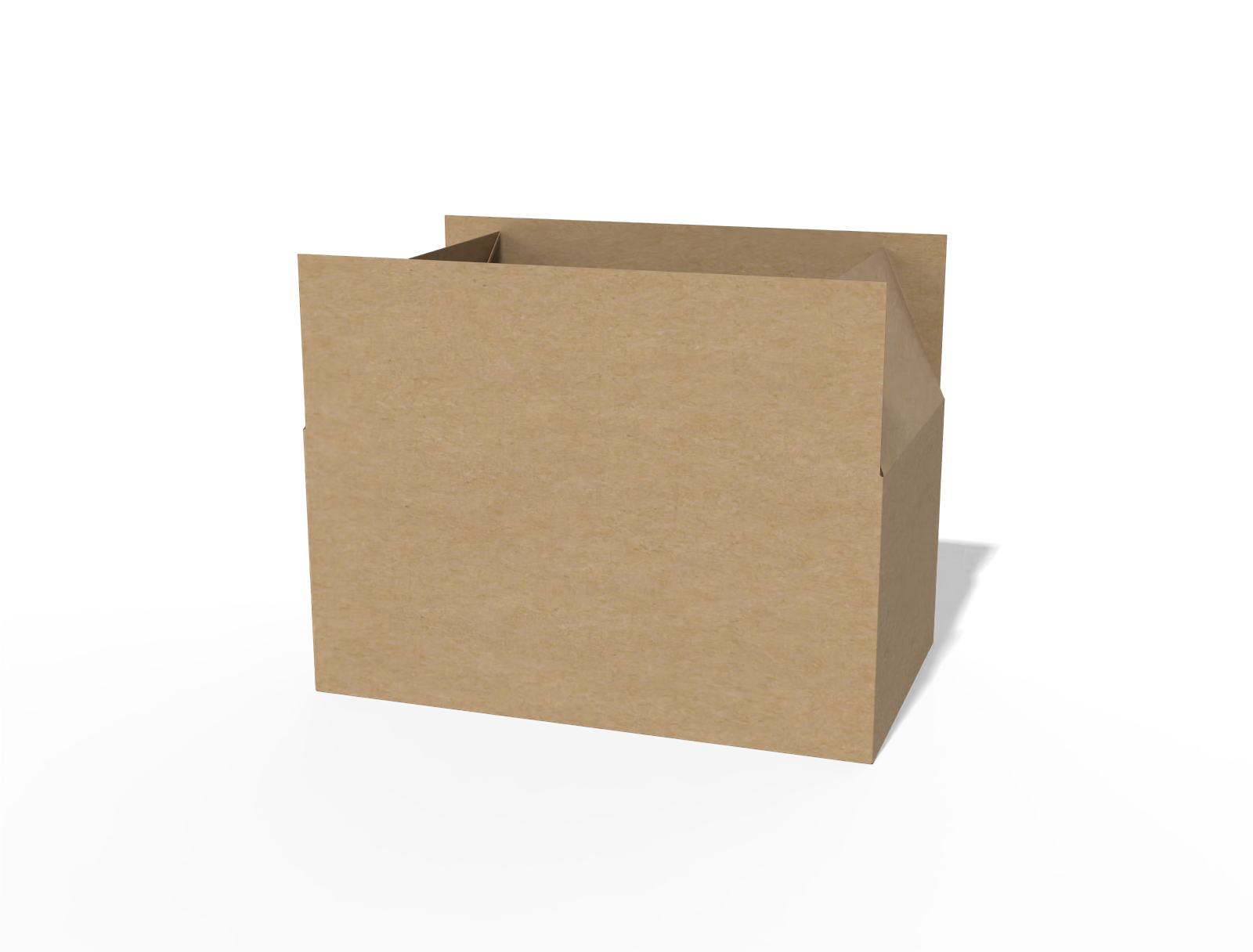 FEFCO 0216 regular slotted container with snap lock bottom — E-flute corrugated board
