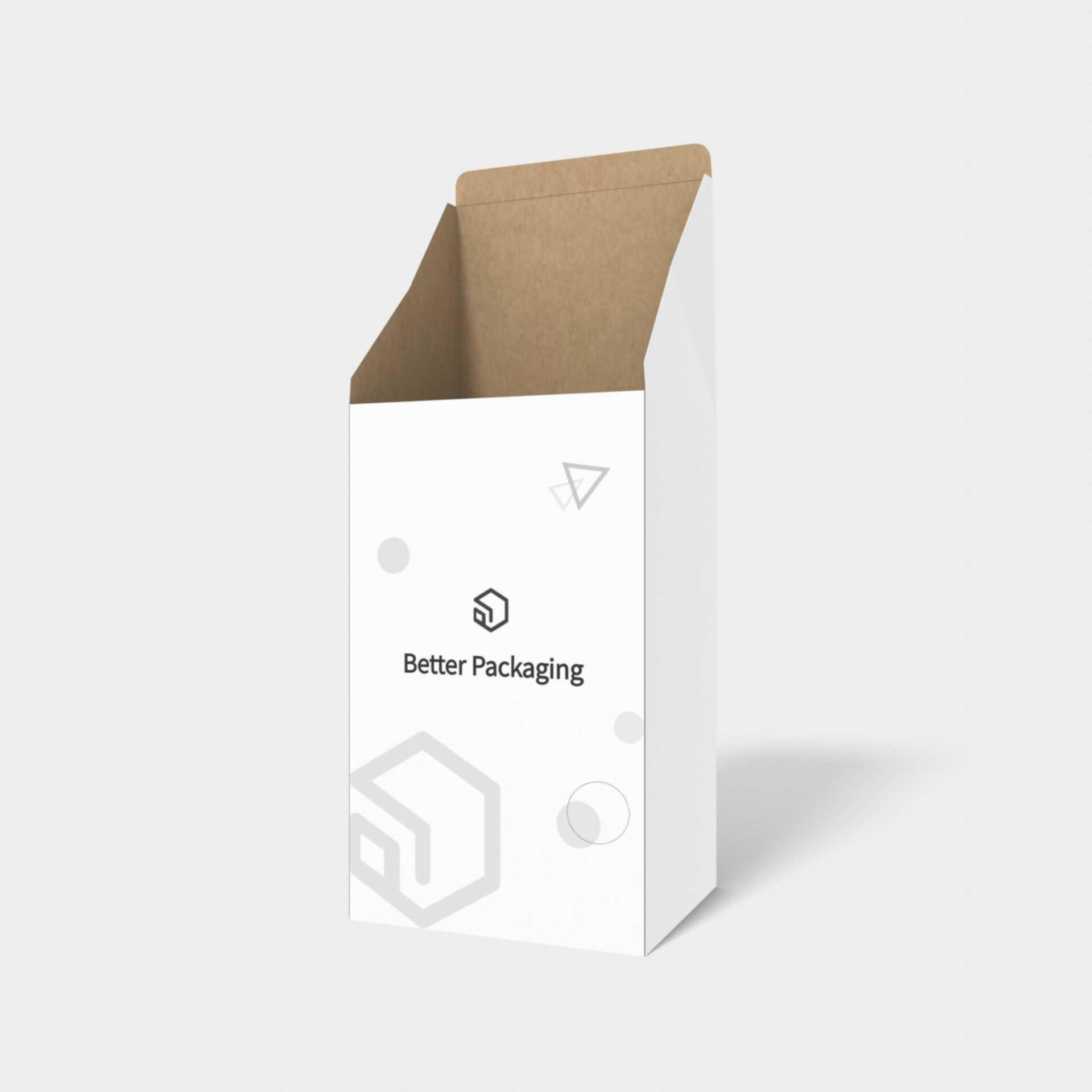 Tuck end box variations angled opening lock insert boxes — White paperboard