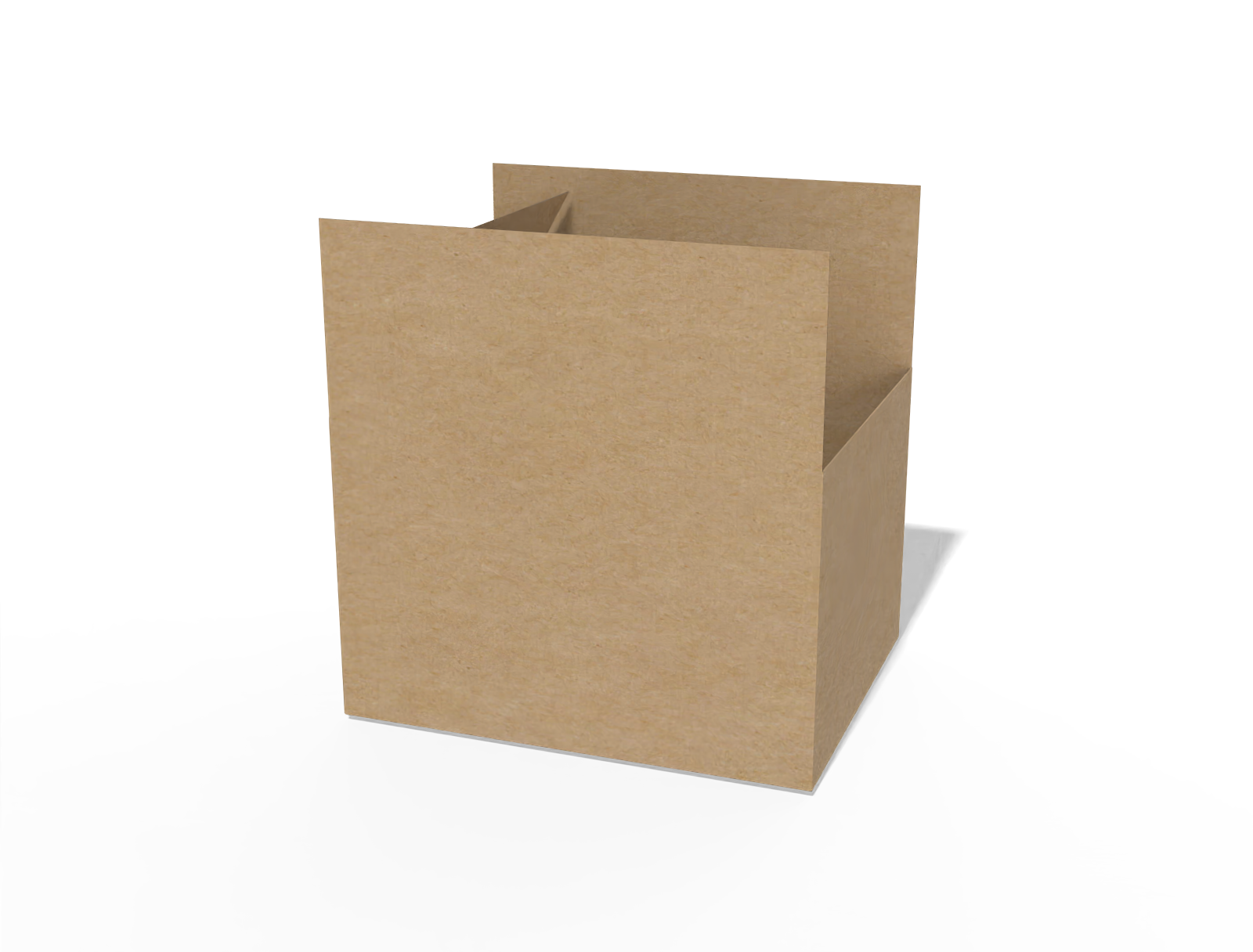 FEFCO 0711 flat shipping box — E-flute corrugated board