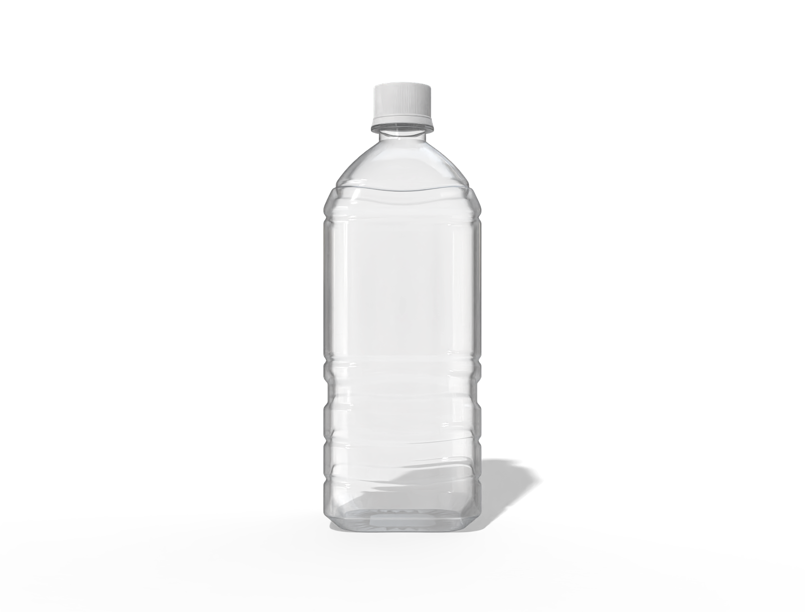 900ml plastic water bottle — Clear glossy plastic