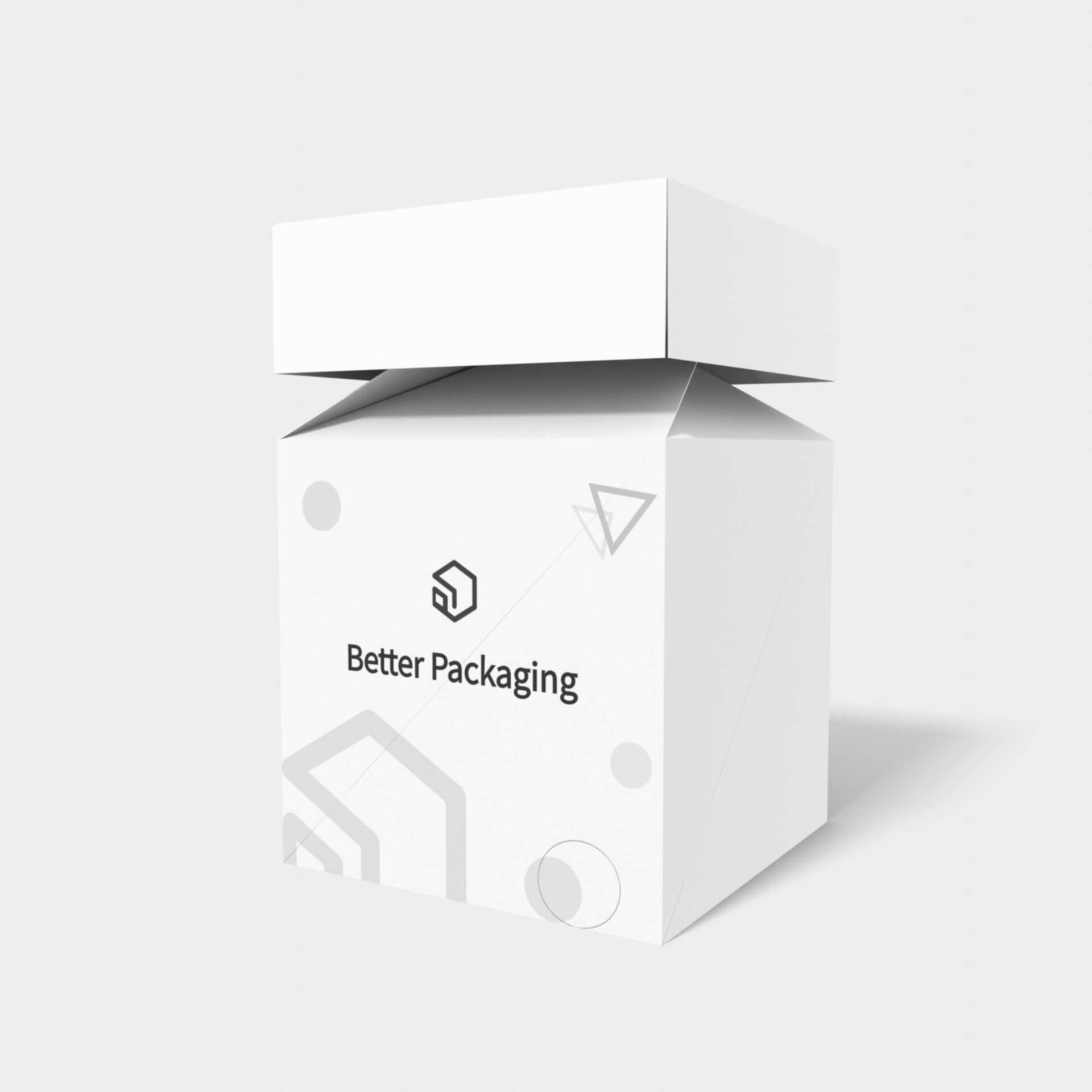 Tuck end box variations polygonal folding lids auto lock bottom — White paperboard