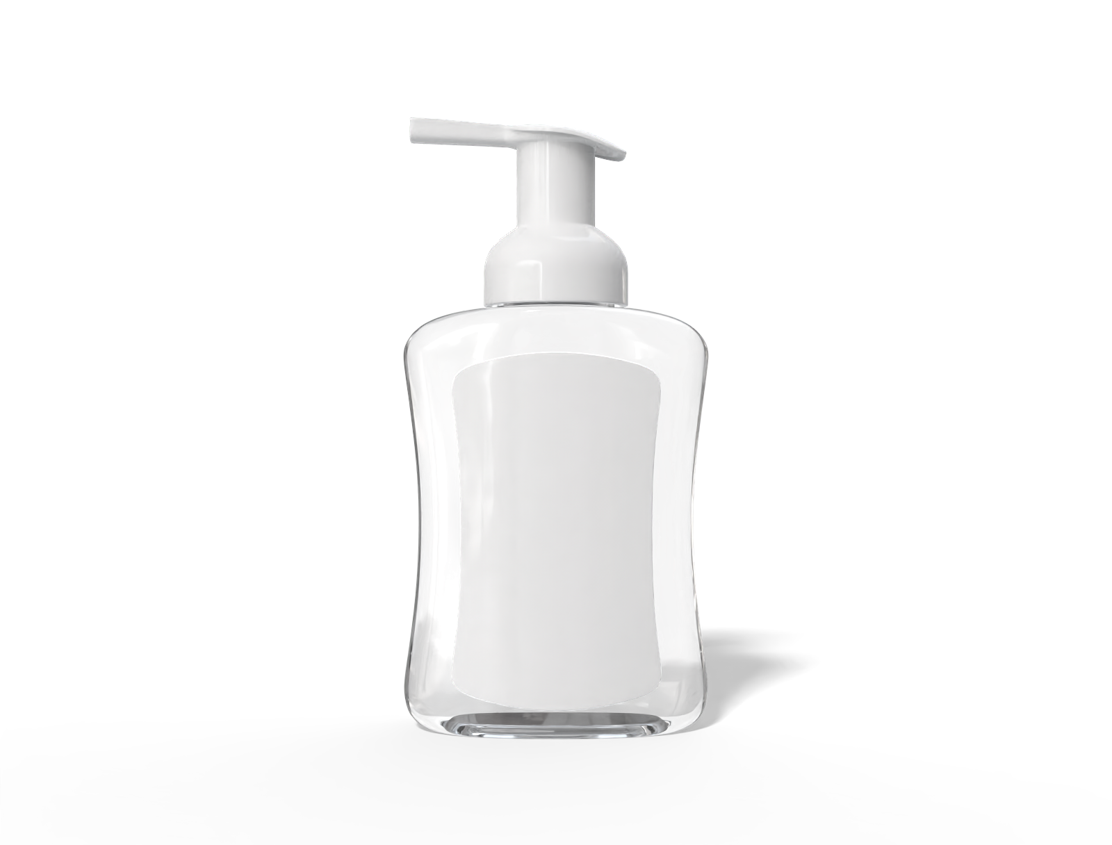 300ml pump bottle — Clear glossy plastic