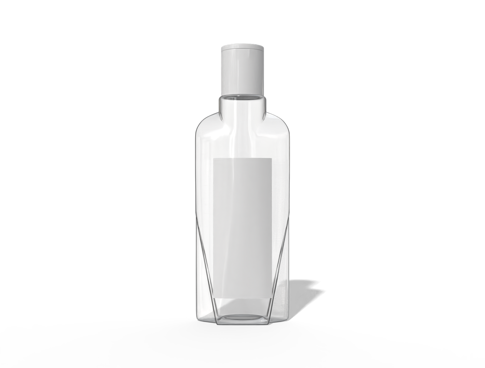 220ml cosmetic bottle — Clear glossy plastic
