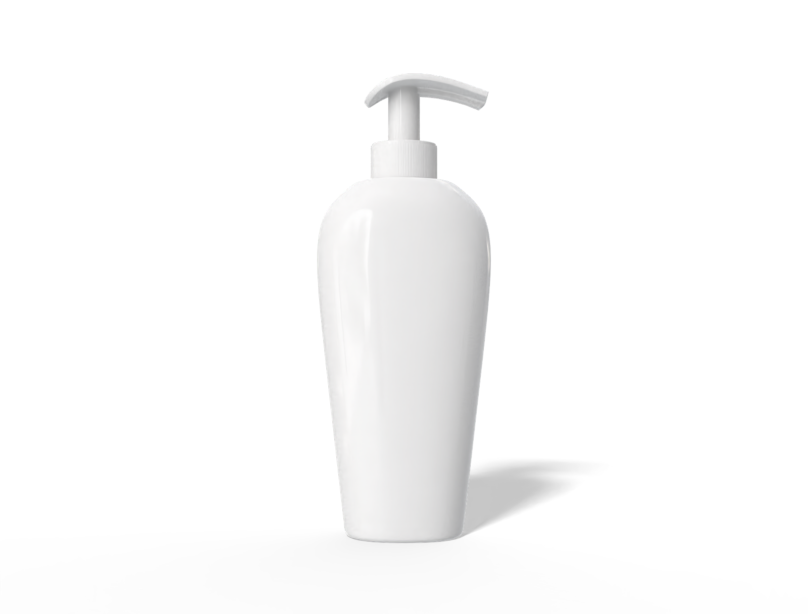 Plastic pump shampoo bottle — Glossy plastic