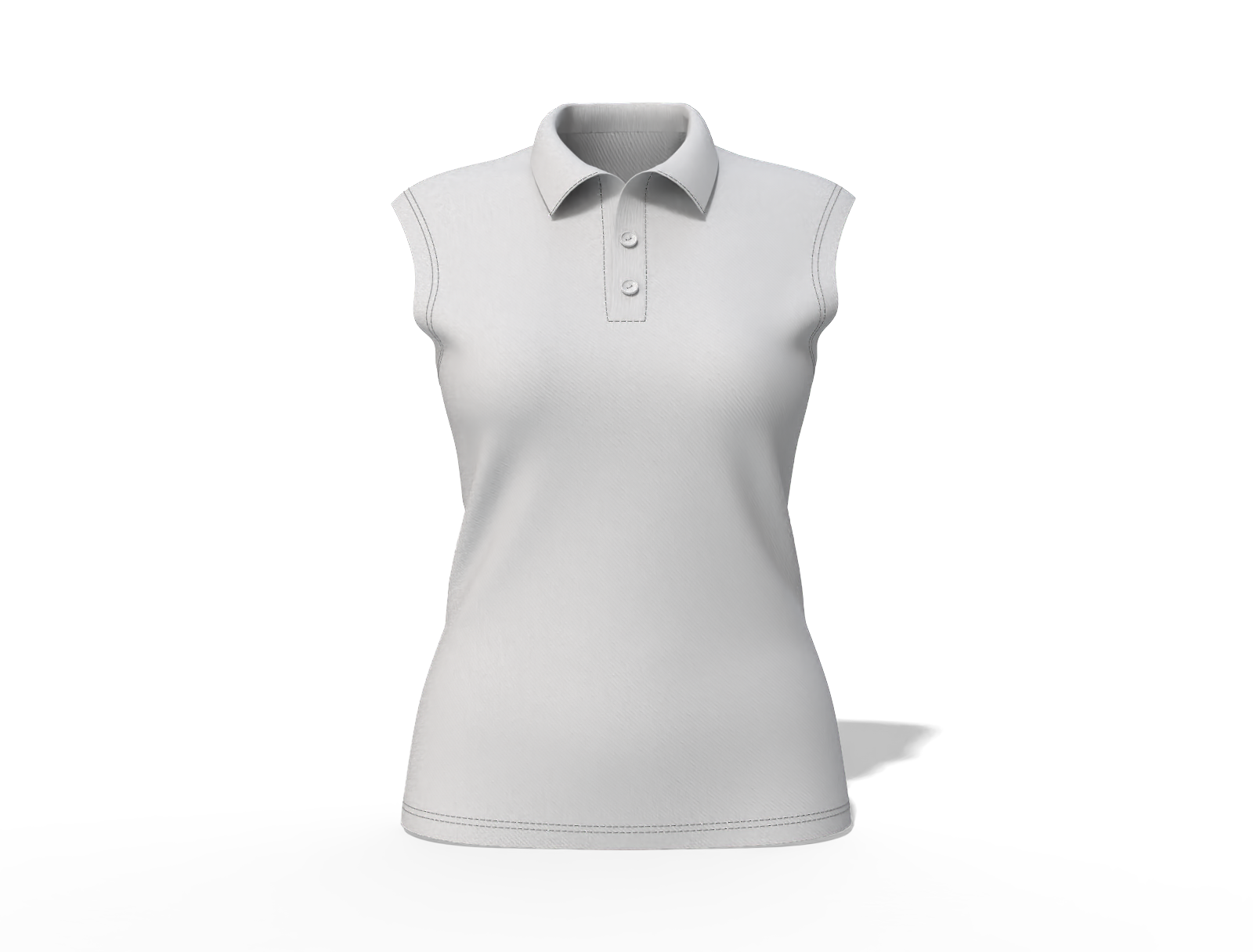 Women's sleeveless polo shirt — Cotton base fabric