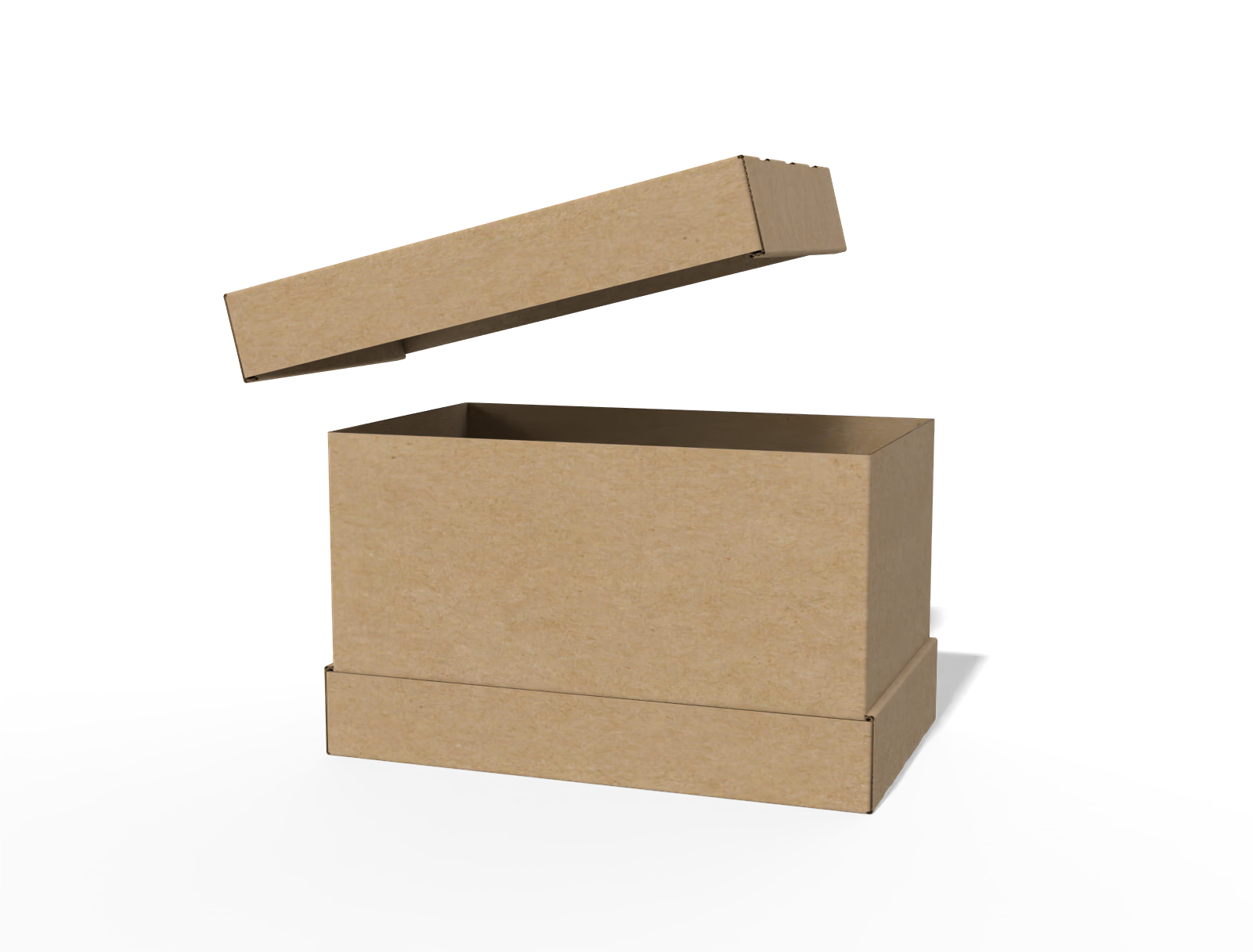 FEFCO 0314 corrugated box with covers — B-flute corrugated board