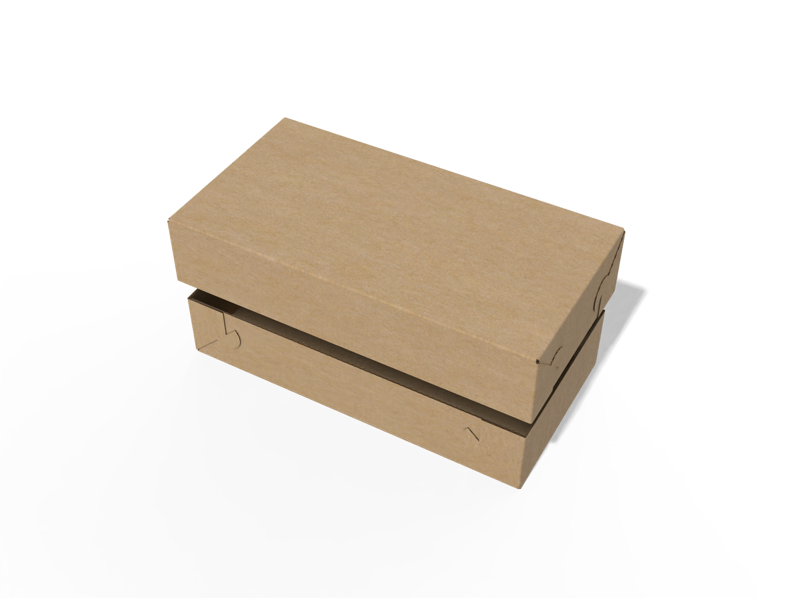 FEFCO 0307 top and bottom box — E-flute corrugated board