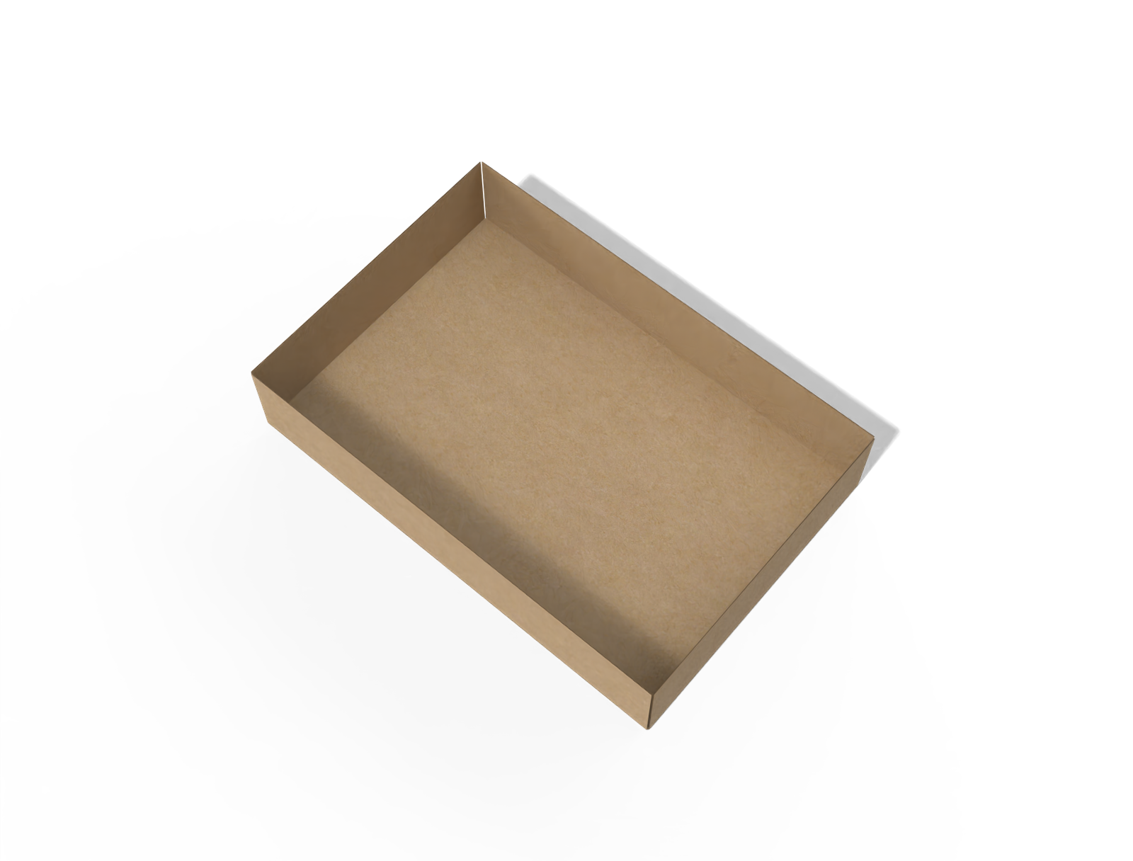 FEFCO 0458 regular corrugated box without flaps — B-flute corrugated board